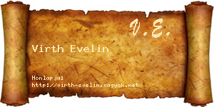 Virth Evelin névjegykártya